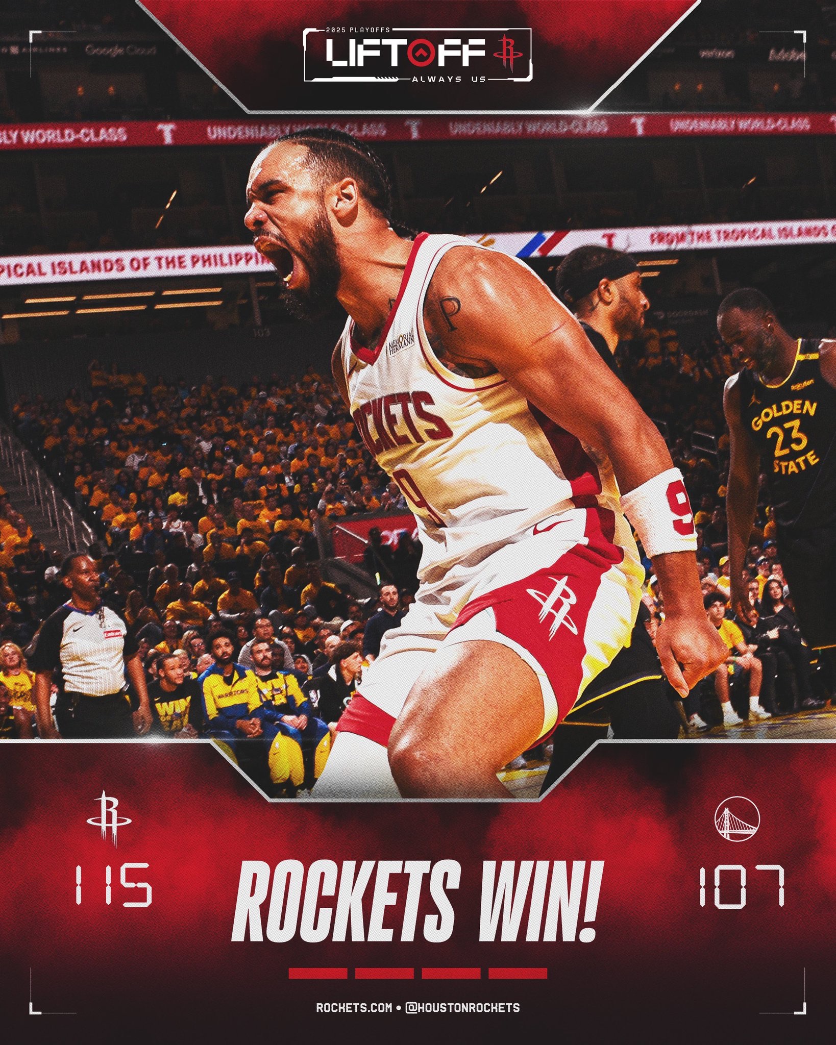 火箭领先骑士，保持主场不败